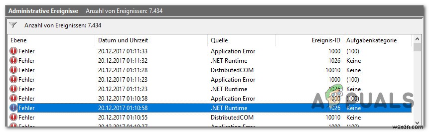 Cách khắc phục lỗi .NET Runtime Error 1026