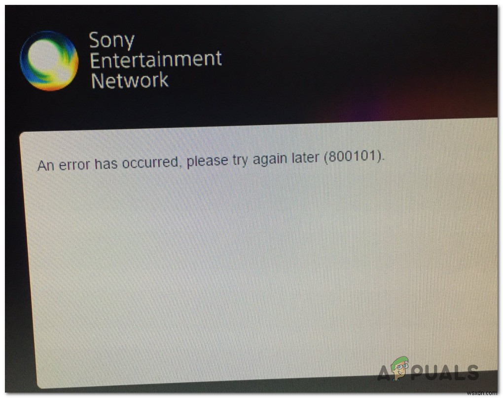 Cách sửa lỗi Sony 800101