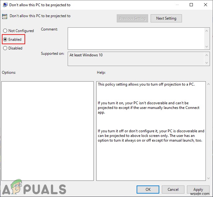 Cách Bật hoặc Tắt Chiếu màn hình đến PC này (Projecting to this PC) trong Windows 10?
