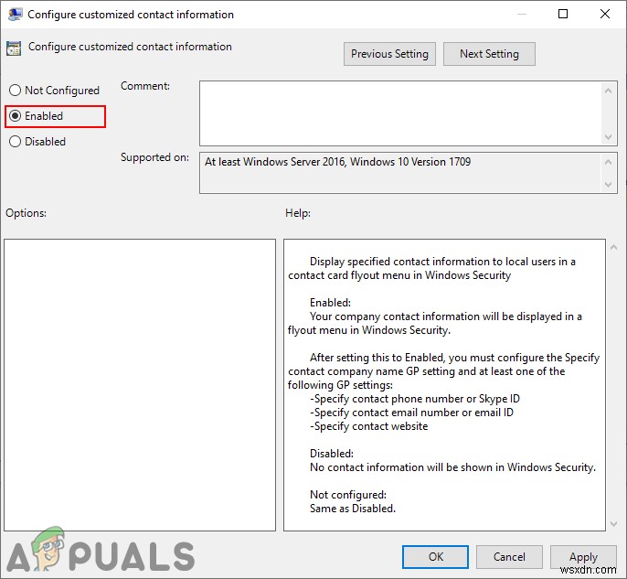 Cách tùy chỉnh thông tin liên hệ hỗ trợ trong Windows Security