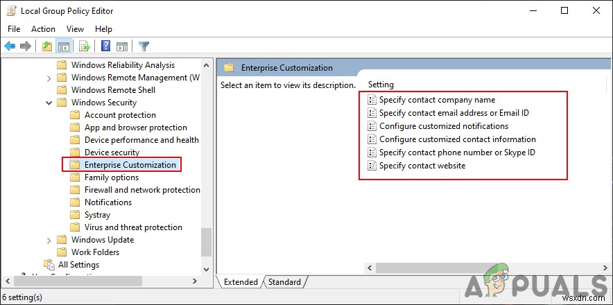 Cách tùy chỉnh thông tin liên hệ hỗ trợ trong Windows Security