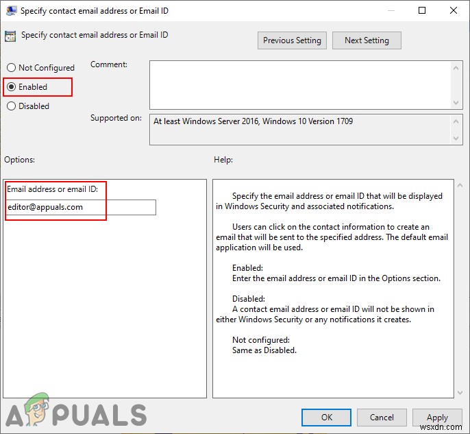 Cách tùy chỉnh thông tin liên hệ hỗ trợ trong Windows Security