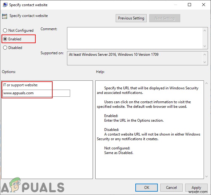 Cách tùy chỉnh thông tin liên hệ hỗ trợ trong Windows Security