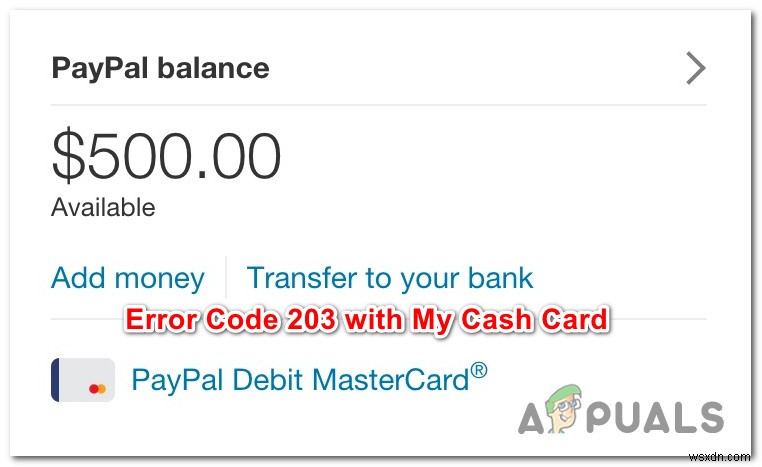 Cách khắc phục lỗi My Cash Error Code 203 với PayPal