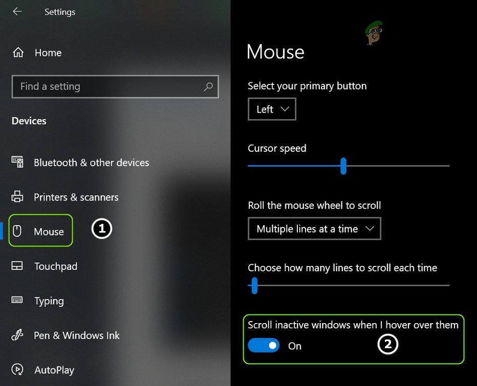 Cách ngăn con trỏ chuột tự động chọn khi di chuột qua hyperlink trong Windows 10