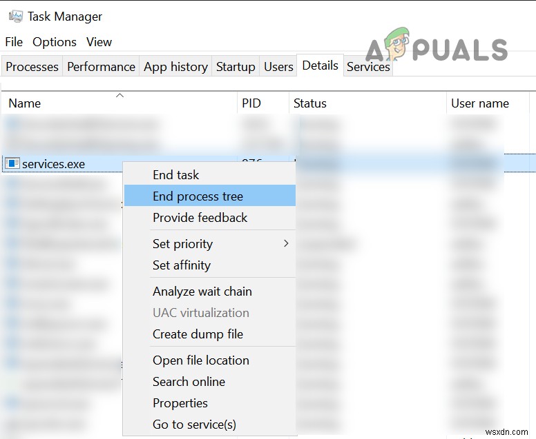 Khắc phục: Dịch vụ và Ứng dụng điều khiển (Services and Controller App) sử dụng CPU cao ngẫu nhiên