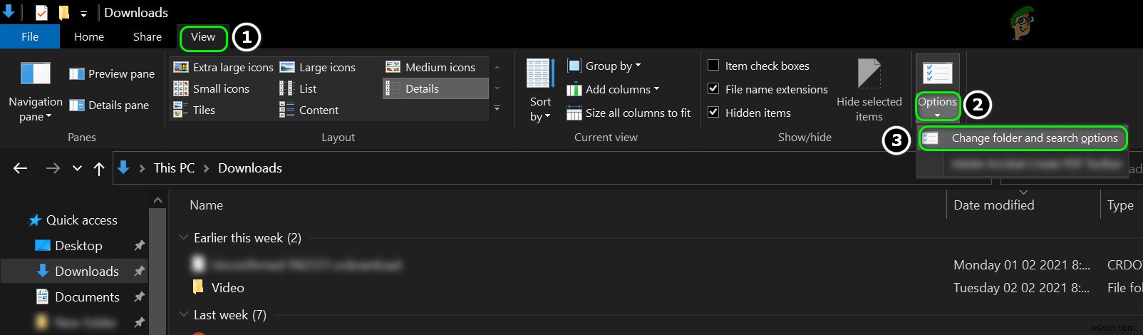 Cách ngăn File Explorer sắp xếp theo Tuần và Tháng