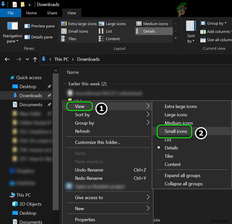 Cách ngăn File Explorer sắp xếp theo Tuần và Tháng