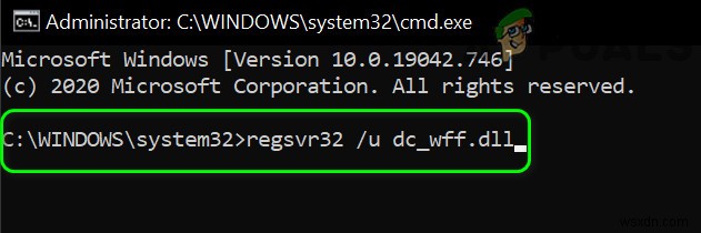 Khắc phục: Lỗi Something wrong when loading the DC-WFF.DLL
