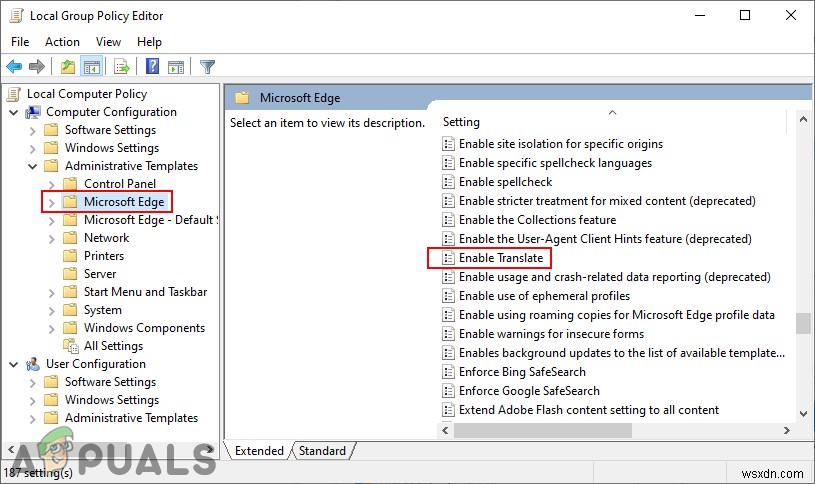 Cách tắt đề xuất dịch trang trong Microsoft Edge Chromium