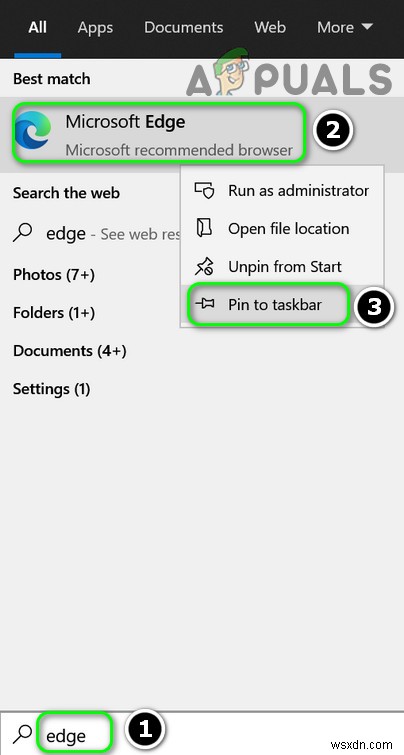 Khắc phục: Microsoft Edge ghim trên Taskbar nhưng mở cửa sổ mới