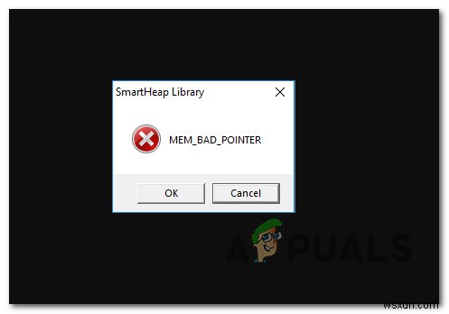 [KHẮC PHỤC] Lỗi MEM_BAD_POINTER / MEM_BAD_POINTER (Cửa sổ bật lên SmartHeap Library)