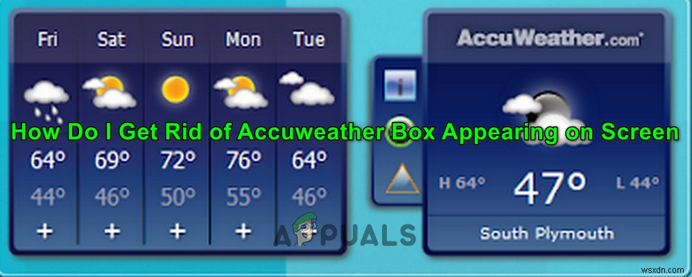Cách Loại bỏ Hộp Accuweather Xuất Hiện trên Màn Hình
