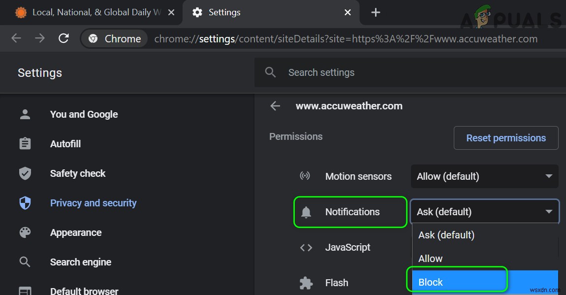 Cách Loại bỏ Hộp Accuweather Xuất Hiện trên Màn Hình