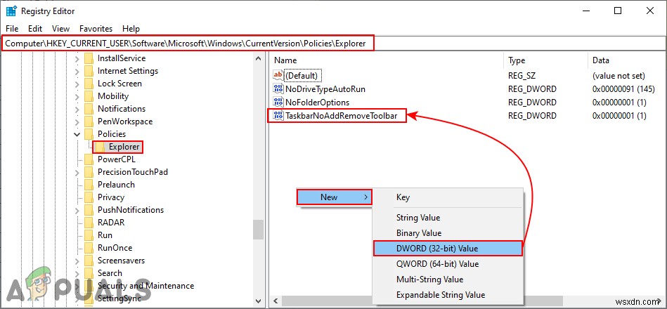 Cách Ngăn Người dùng Thêm hoặc Xóa Thanh công cụ trên Taskbar?