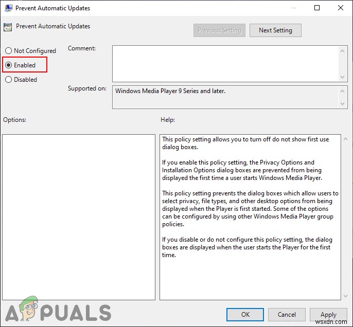 Cách Bật/Tắt Tự động Cập nhật cho Windows Media Player?