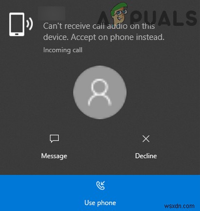 Sửa lỗi: Ứng dụng Your Phone - Bluetooth đã kết nối nhưng không nghe được cuộc gọi