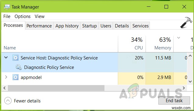 [SỬA] Service Host: Dịch vụ Chính sách Chẩn đoán CPU & Bộ nhớ cao