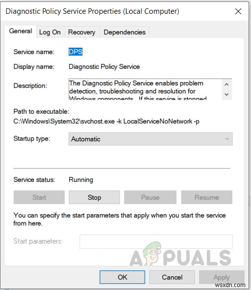 [SỬA] Service Host: Dịch vụ Chính sách Chẩn đoán CPU & Bộ nhớ cao