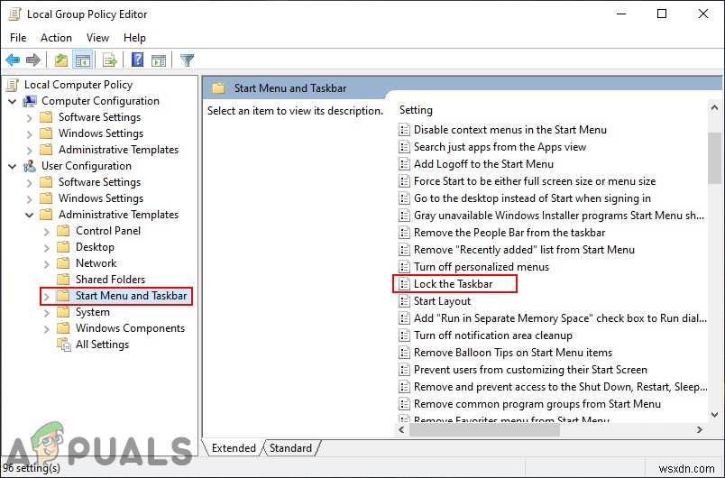 Cách tắt Lock the Taskbar (Khóa thanh tác vụ) trong Windows 10?
