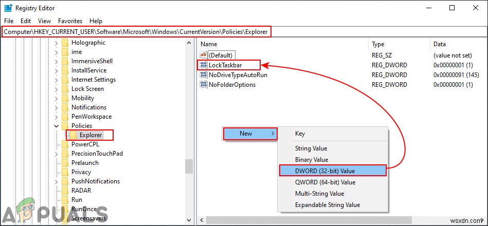 Cách tắt Lock the Taskbar (Khóa thanh tác vụ) trong Windows 10?