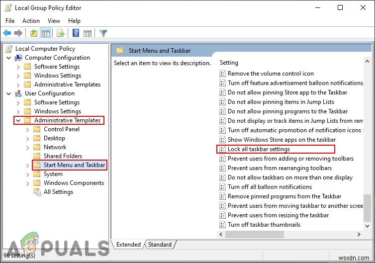 Cách tắt cài đặt Taskbar (Thanh tác vụ) trong Windows 10?