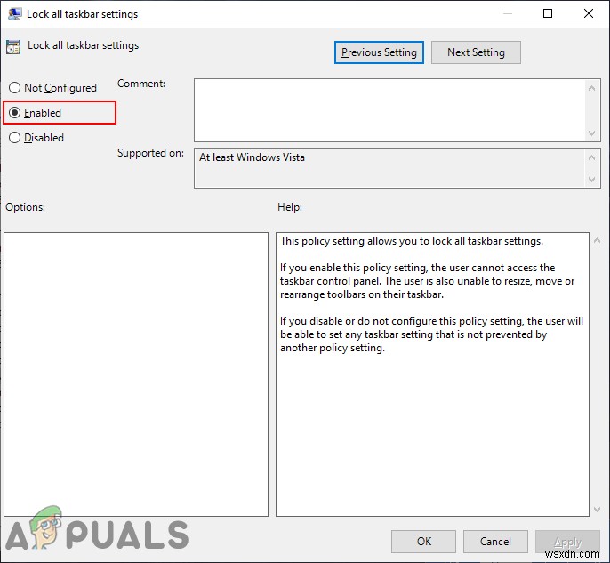 Cách tắt cài đặt Taskbar (Thanh tác vụ) trong Windows 10?