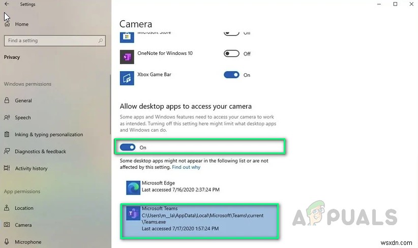 Cách khắc phục Camera không hoạt động trên MS Teams Windows 10