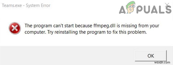 Cách khắc phục lỗi FFMPEG.dll bị thiếu