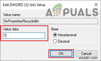 Cách xóa tùy chọn Properties khỏi menu chuột phải Recycle Bin (Thùng rác)