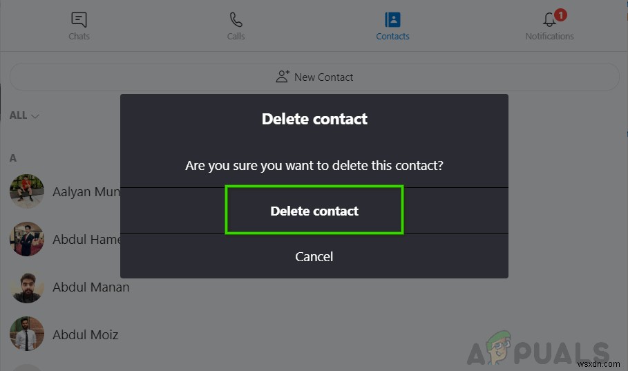 Cách xóa danh bạ Skype?