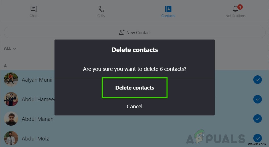 Cách xóa danh bạ Skype?