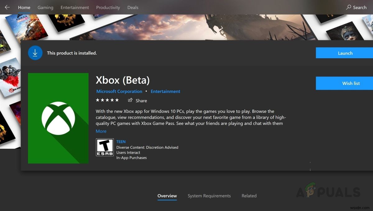 Cách khắc phục lỗi Xbox Game Pass mã 0x80073d13