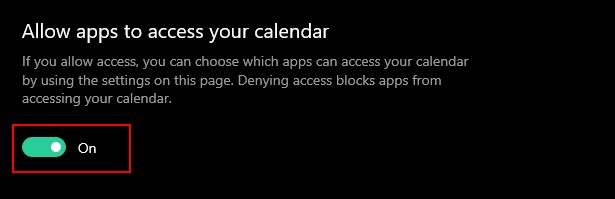 Cách ngăn ứng dụng truy cập Lịch trên Windows 10