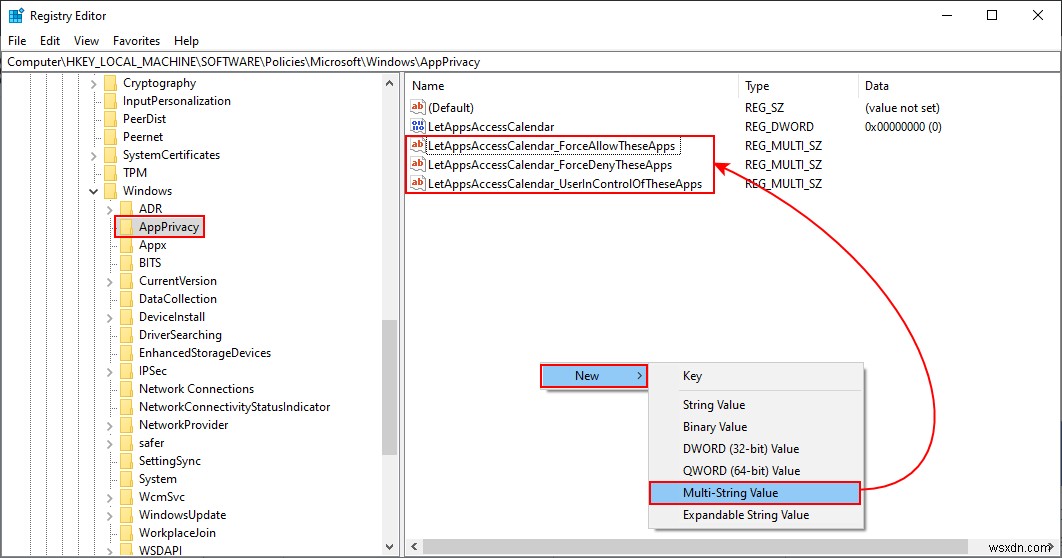 Cách ngăn ứng dụng truy cập Lịch trên Windows 10