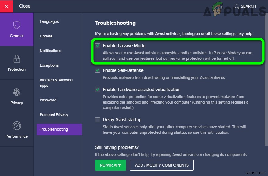 Khắc phục: Chế độ Ngân hàng (Bank Mode) của Avast không hoạt động