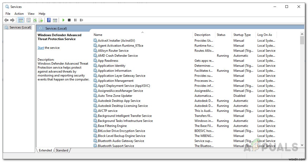 [Sửa lỗi] Dịch vụ-threat Windows Defender đã dừng hoạt động