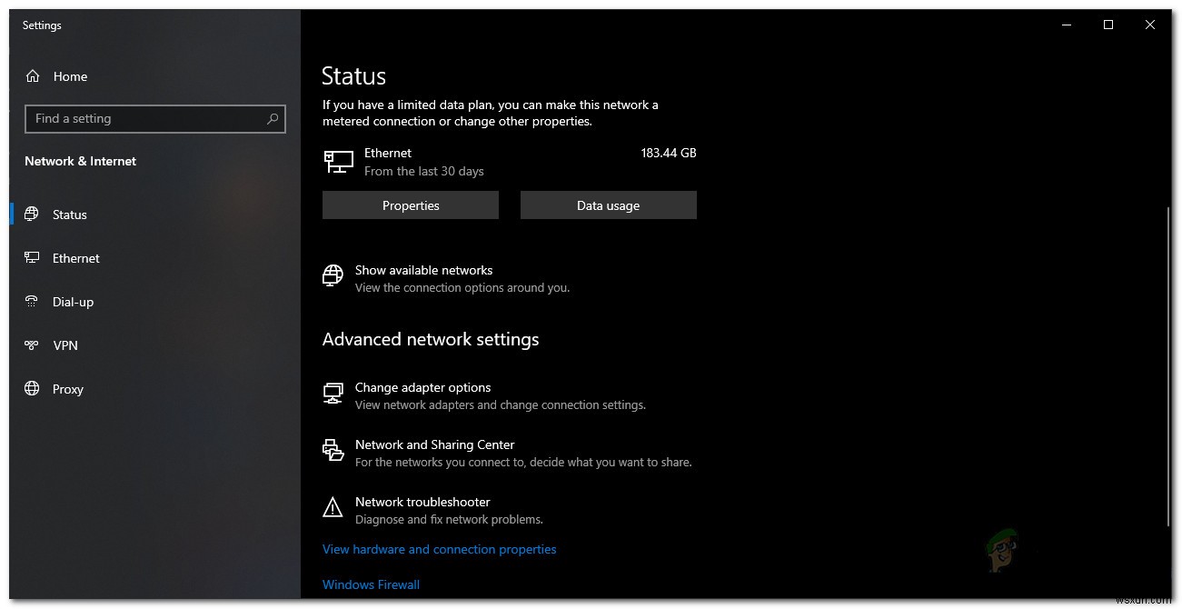 Sửa lỗi: Office 365 báo Không có kết nối Internet
