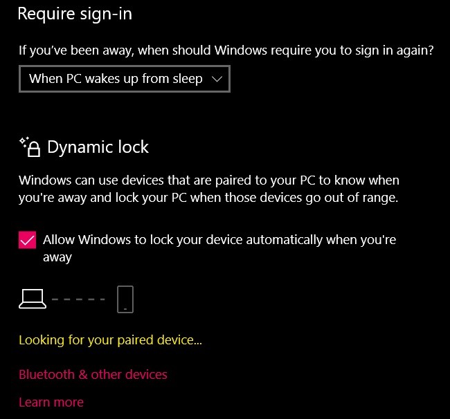 Cách cấu hình Windows Dynamic Lock với iPhone