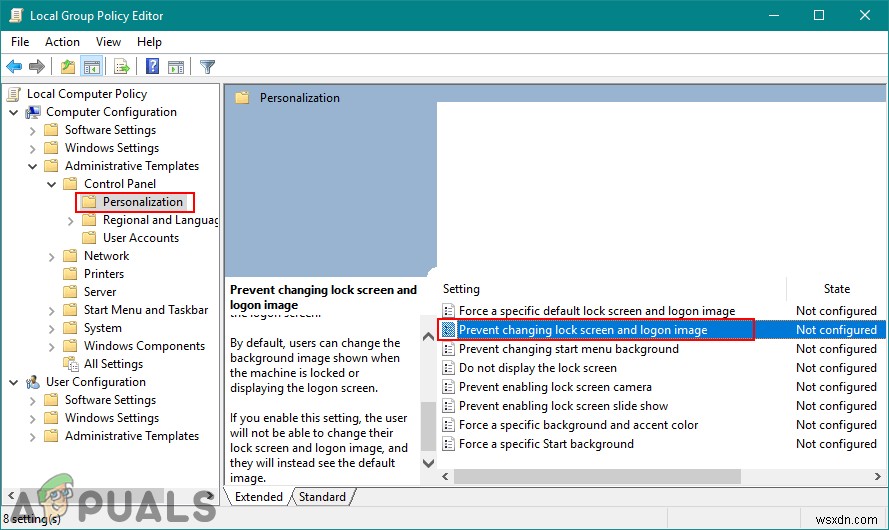 Cách ngăn người dùng thay đổi ảnh màn hình khóa và màn hình đăng nhập trên Windows 10