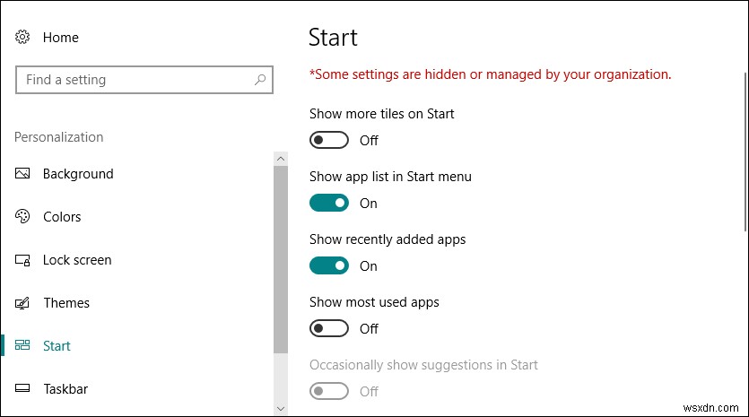 Cách vô hiệu hóa tùy chỉnh nền menu Start trên Windows 10