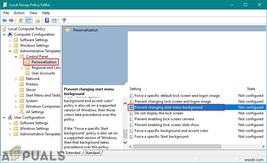 Cách vô hiệu hóa tùy chỉnh nền menu Start trên Windows 10