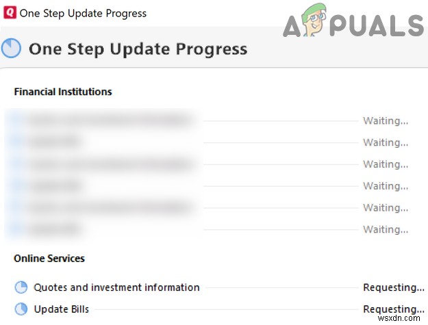 Sửa lỗi: Quicken One Step Update không hoạt động