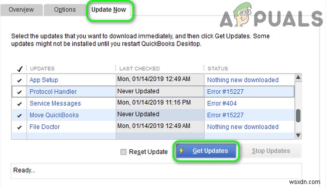 Sửa lỗi: Quicken One Step Update không hoạt động