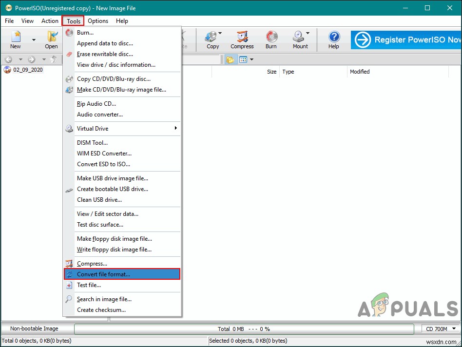 Cách chuyển đổi file BIN sang ISO