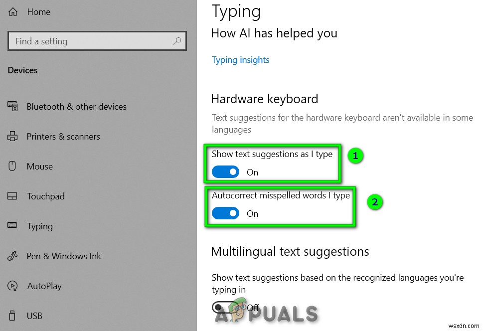 Cách Bật/Tắt dự đoán văn bản cho bàn phím Windows 10