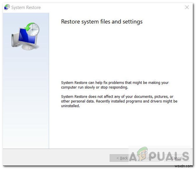 Sửa lỗi: System Restore không trích xuất được tệp từ điểm khôi phục