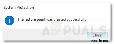 Sửa lỗi: System Restore không trích xuất được tệp từ điểm khôi phục