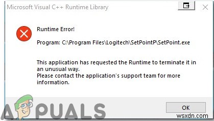 Cách khắc phục lỗi Runtime của Logitech Setpoint