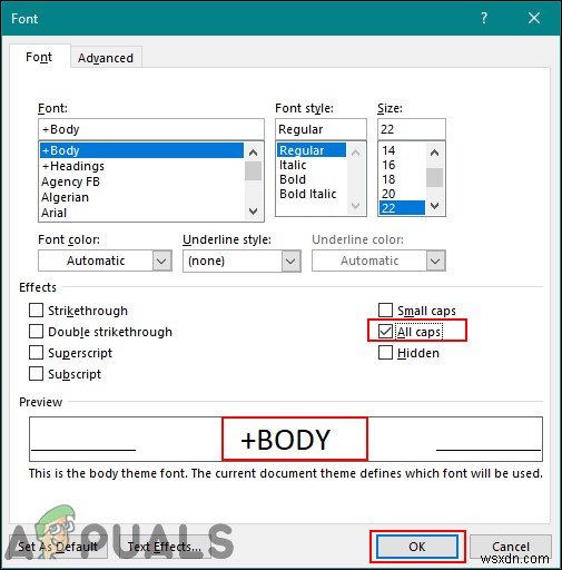 Cách tạo Chữ hoa nhỏ (Small Caps) trong Microsoft Word